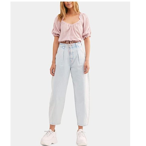 Free People Tops - Free People Dorothy Fawn Pink Drawstring Top. M